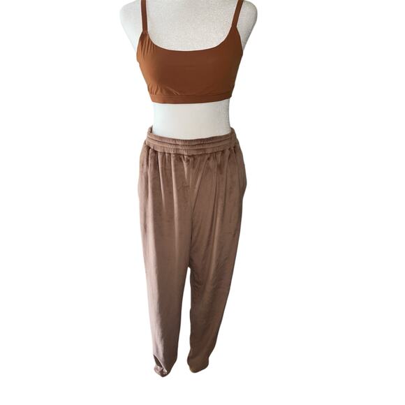 SKIMS VELORE Lg COPPER SET Sweatpant Joggers x Fits Everybody Bralette - Picture 1 of 12